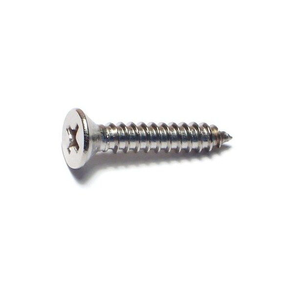 Midwest Fastener Sheet Metal Screw, #10 x 1 in, 18-8 Stainless Steel Flat Head Phillips Drive, 100 PK 05175 - main